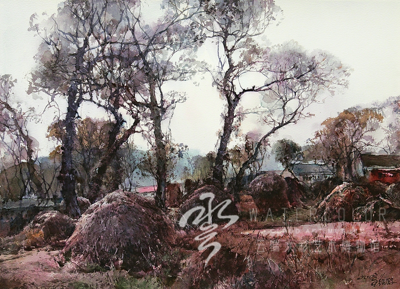王绍波 《暮霭》 55*73cm 2008年